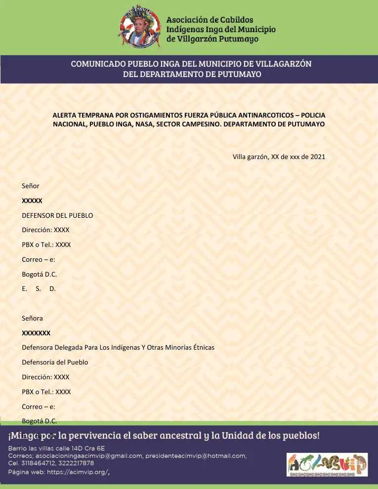 Portada del documento