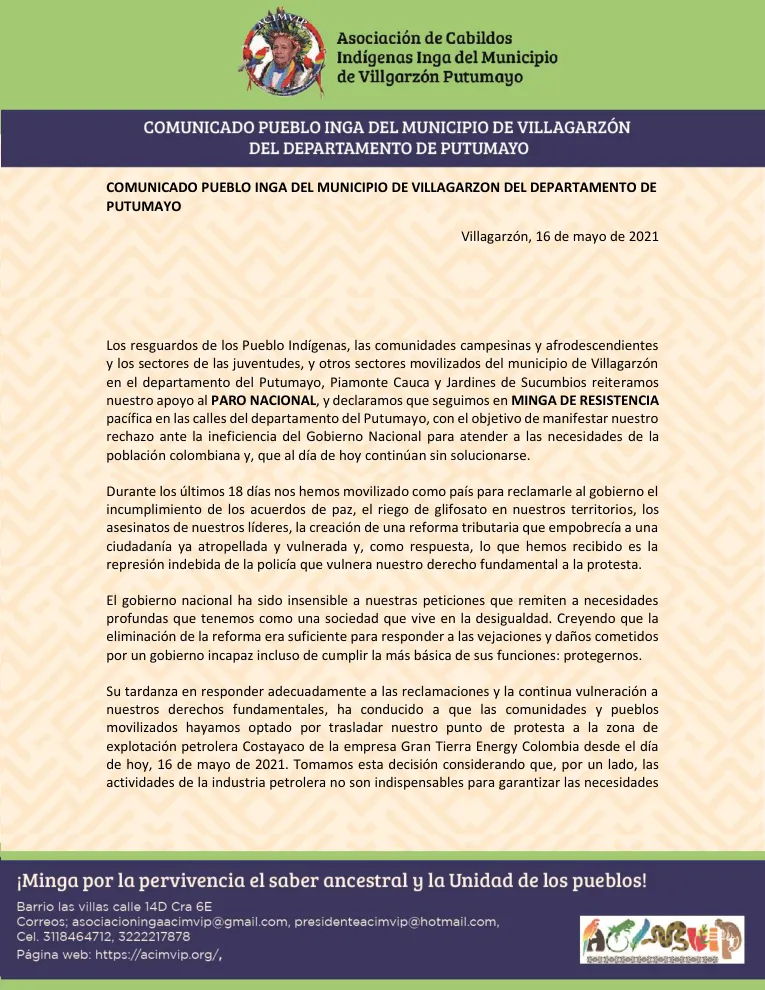 Portada del documento