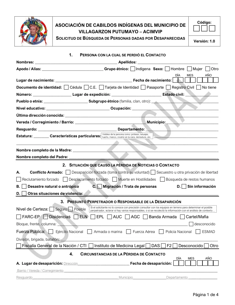 Portada del documento