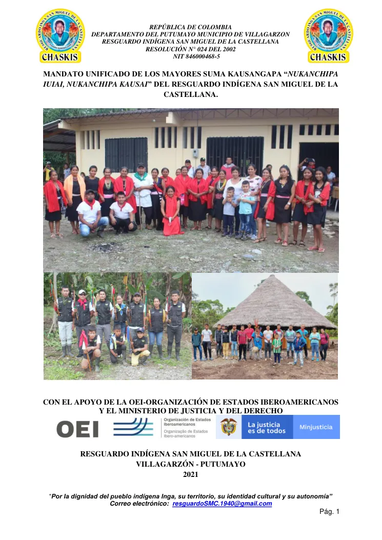 Portada del documento