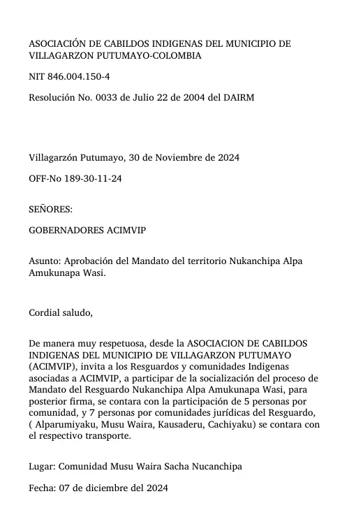 Portada del documento