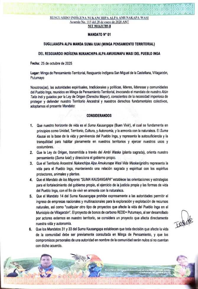 Portada del documento