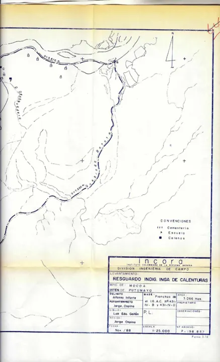 Portada: Plano del Resguardo